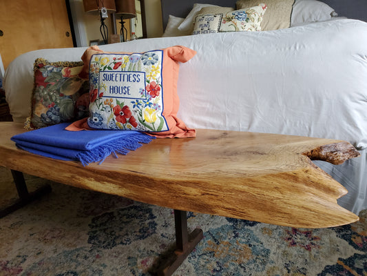 Blanket Bench - Live edge Maple