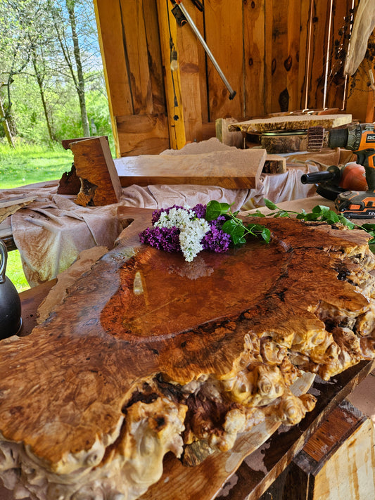 Slab Burl Bowl - Cherry