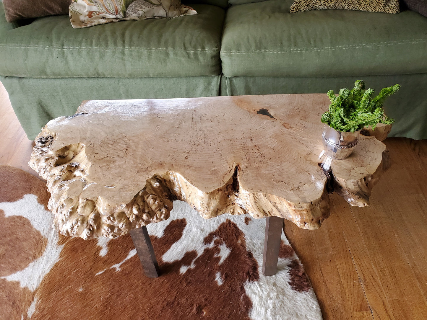 Blanket Bench - Slab Live edge Big Leaf Maple