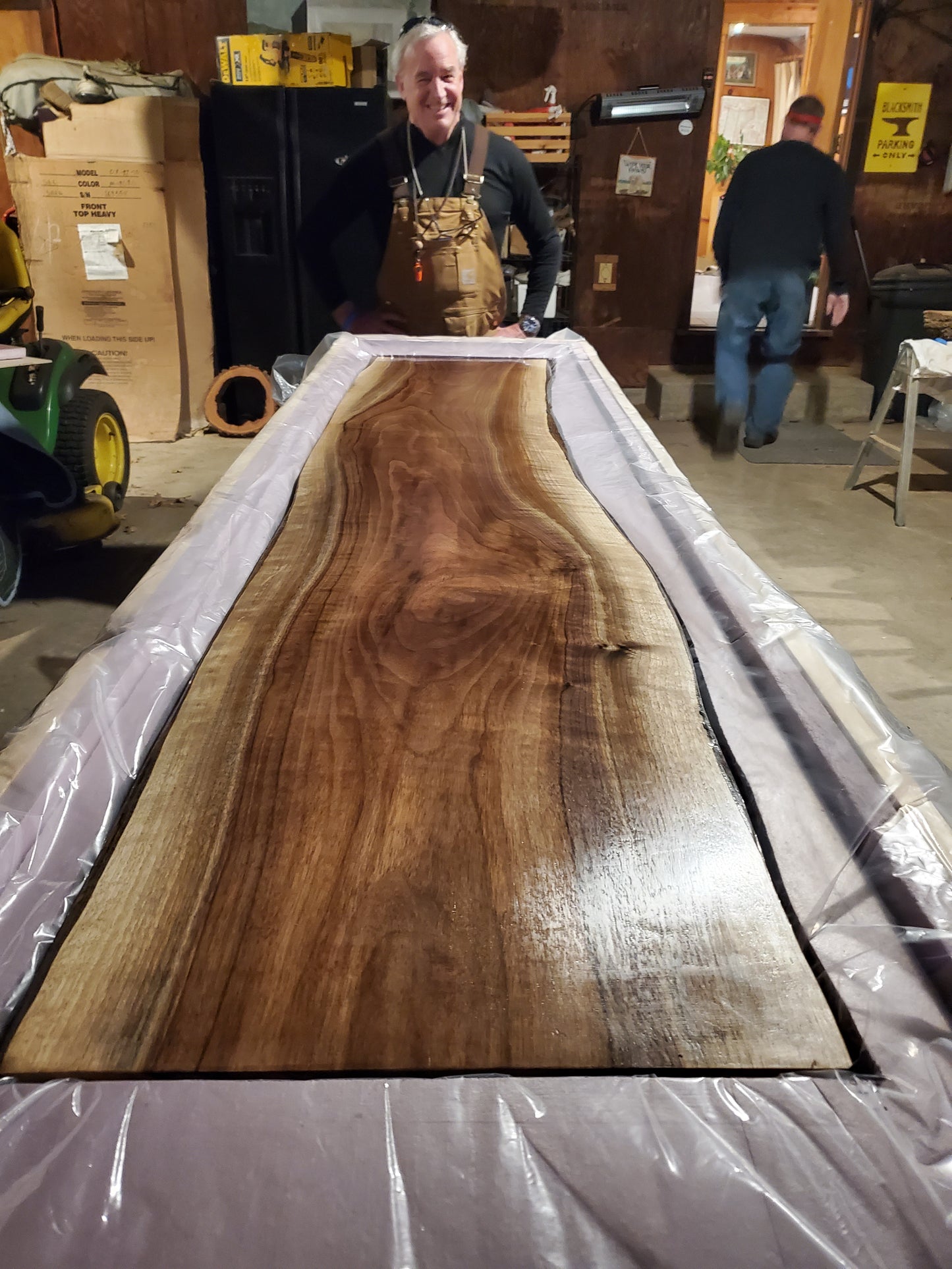 3. Dining Table - Live edge Book matched Walnut