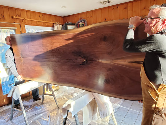 3. Dining Table - Live edge Book matched Walnut